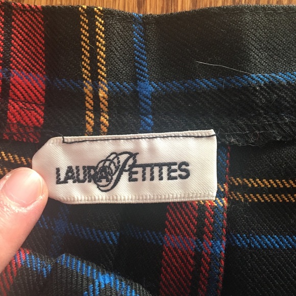 Laura Petites Plaid Checkered Pleated Mini Skirt Size Small - Picture 4 of 4
